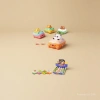 Cute pet commander Four cartoon animal press remote control car toy 12-piece set Children's racing car Specification image